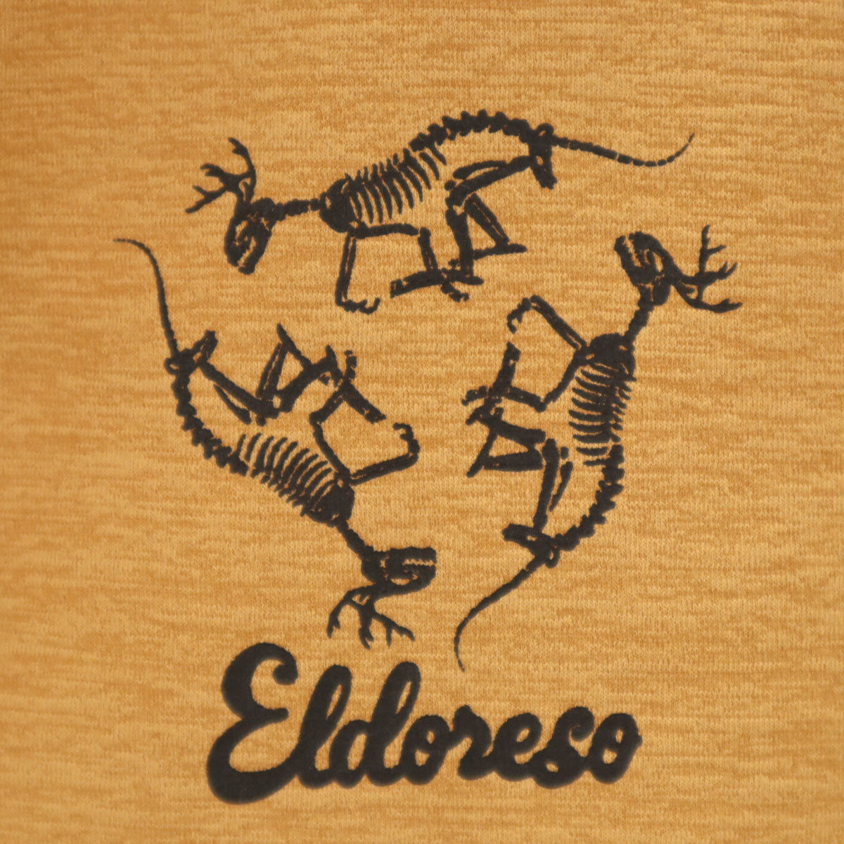 美品 ELDORESO エルドレッソ バックプリント ボーン 半袖 Tシャツ L キャメル メンズ