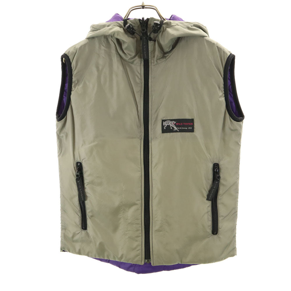 WILDTHINGS ワイルドシングス USA製 リバーシブル 中綿ベスト XS グレー メンズ