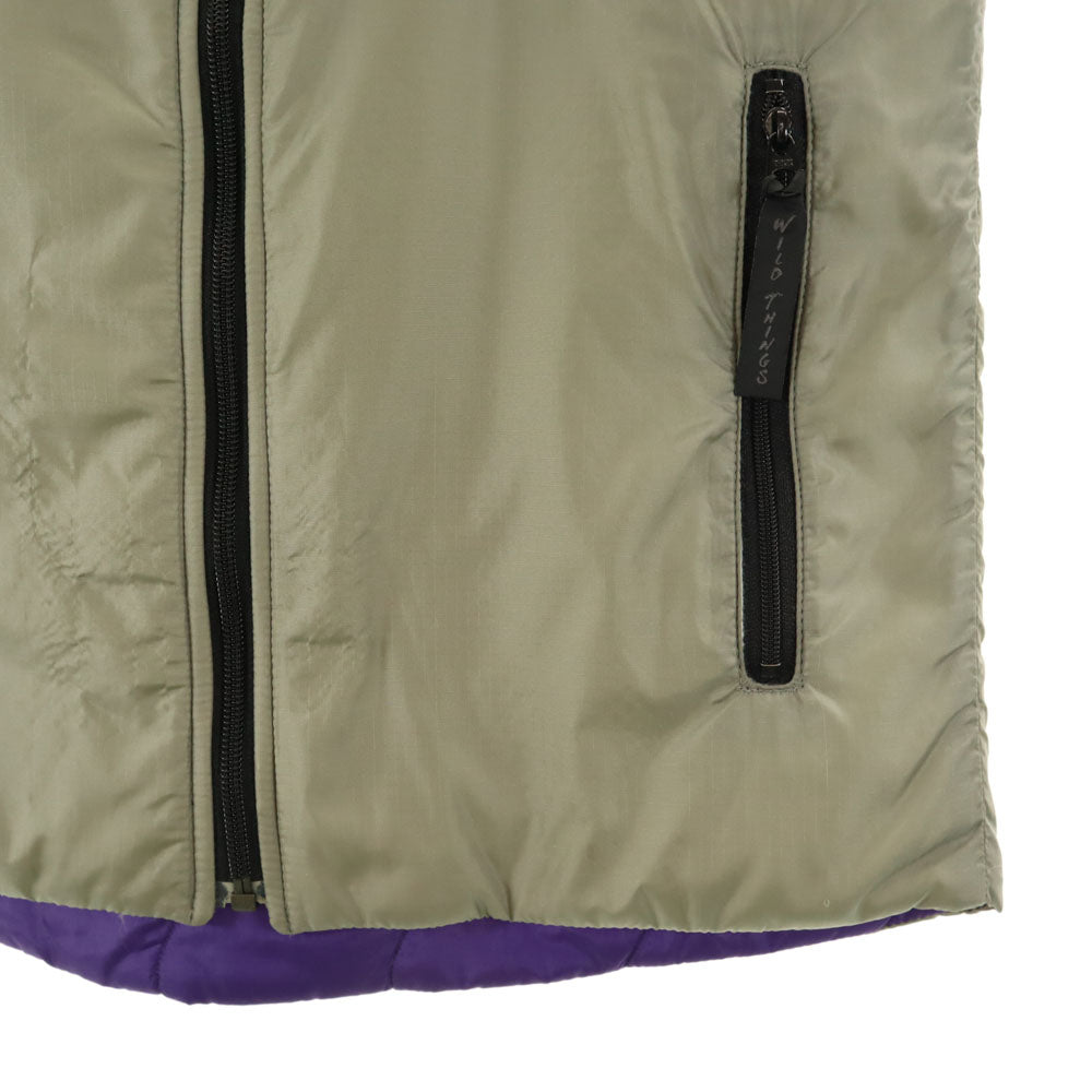 WILDTHINGS ワイルドシングス USA製 リバーシブル 中綿ベスト XS グレー メンズ