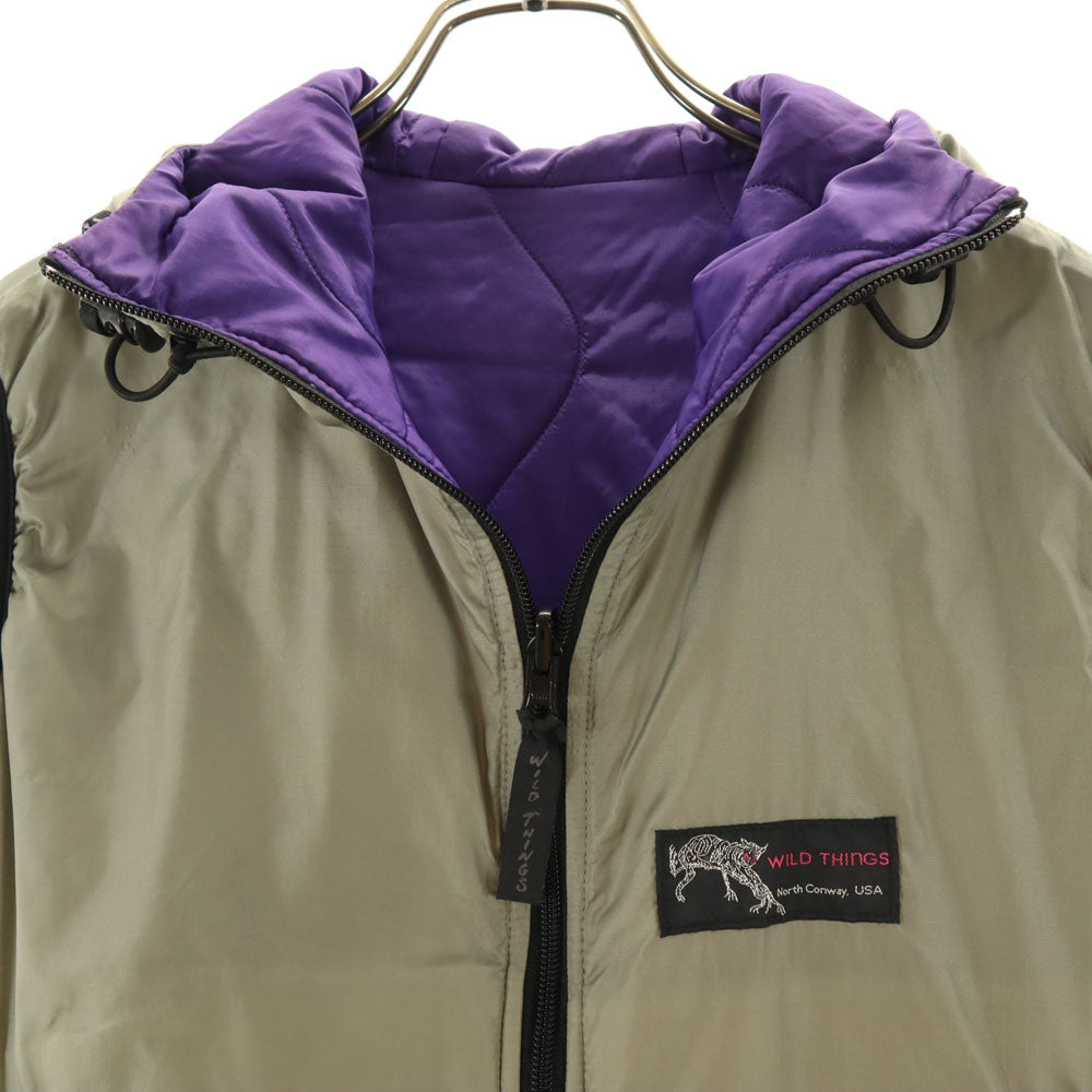WILDTHINGS ワイルドシングス USA製 リバーシブル 中綿ベスト XS グレー メンズ