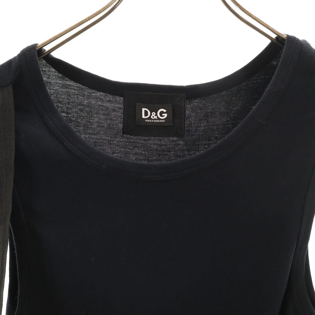 美品 D&G DOLCE&GABBANA ディーアンドジードルチェアンドガッバーナ タンクトップ S ブラック レディース