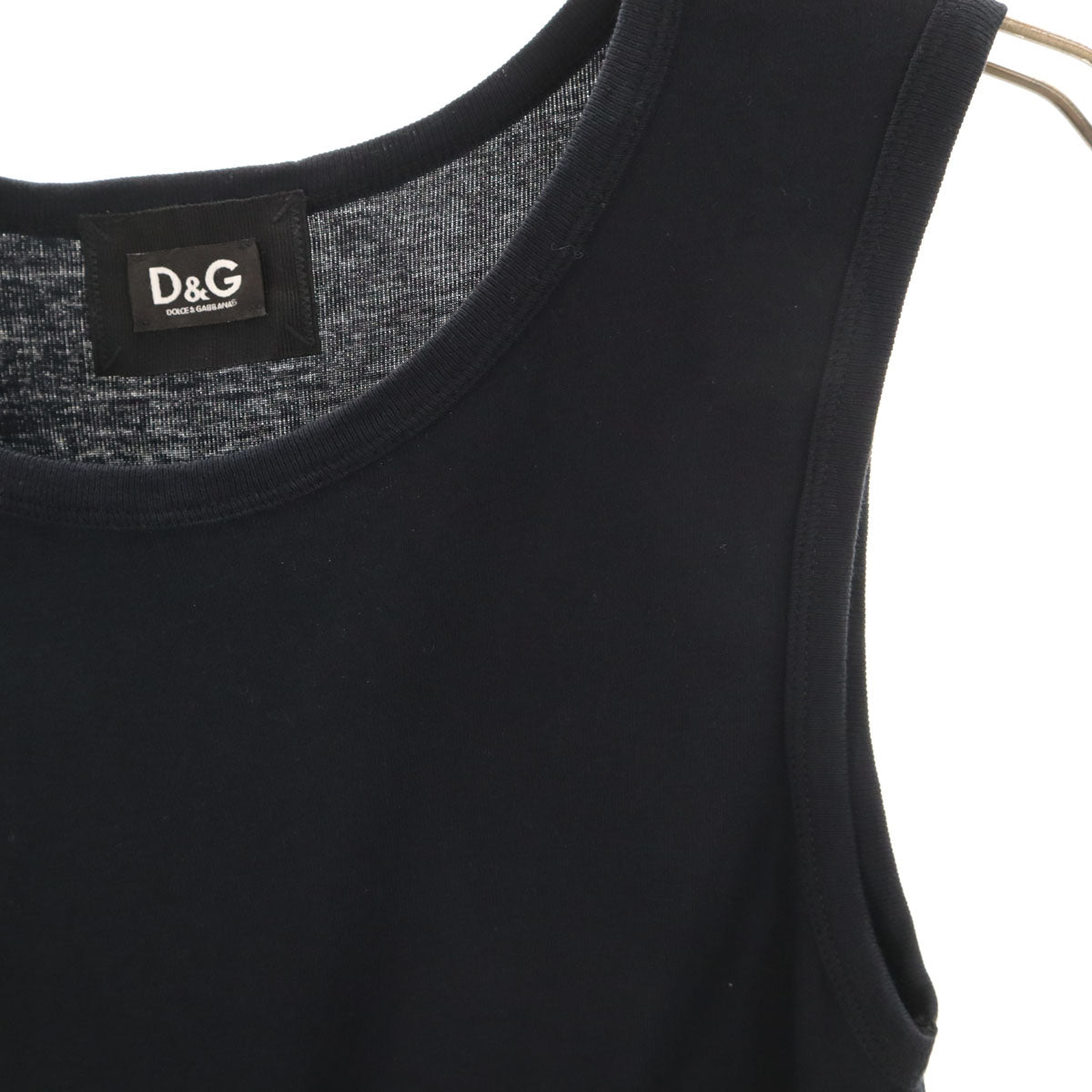 美品 D&G DOLCE&GABBANA ディーアンドジードルチェアンドガッバーナ タンクトップ S ブラック レディース