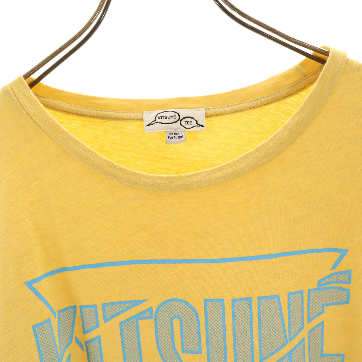 Kitsune' Tee キツネティー ポルトガル製 半袖 Tシャツ L イエロー メンズ