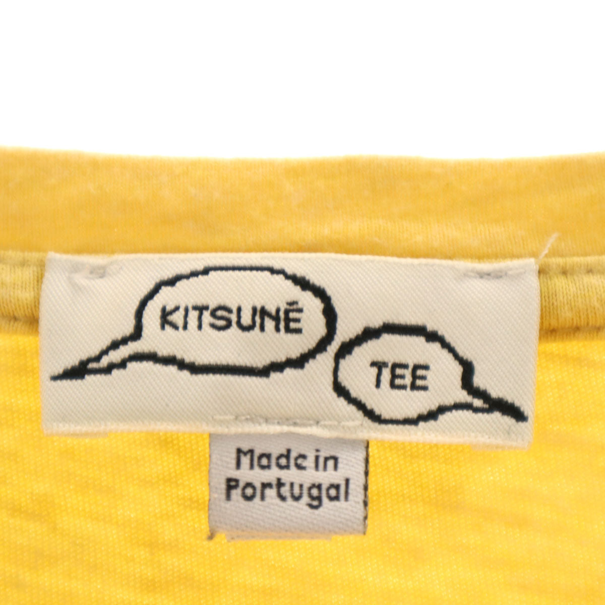 Kitsune' Tee キツネティー ポルトガル製 半袖 Tシャツ L イエロー メンズ