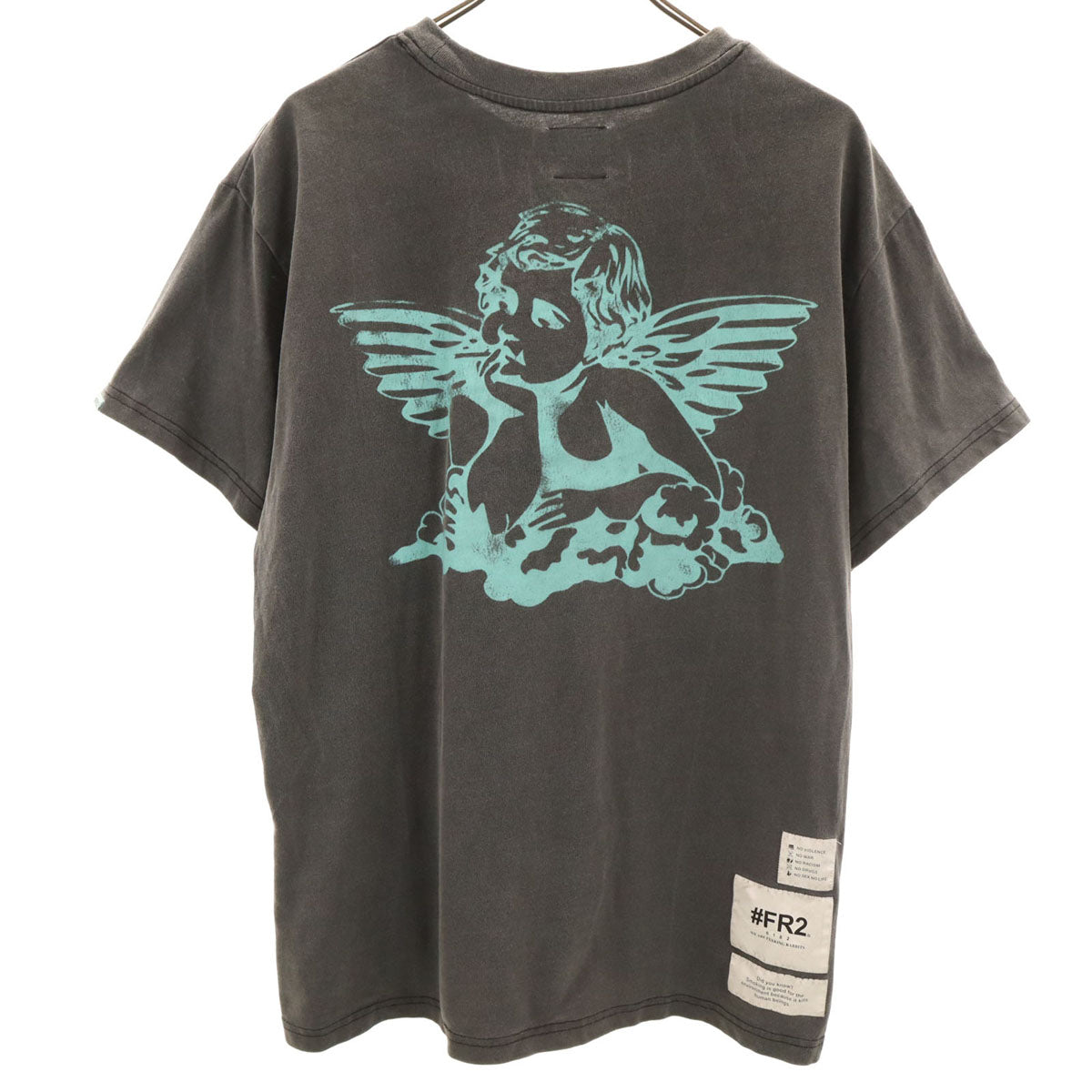 FR2 エフアールツー バックプリント エンジェル 半袖 Tシャツ M チャコールグレー メンズ