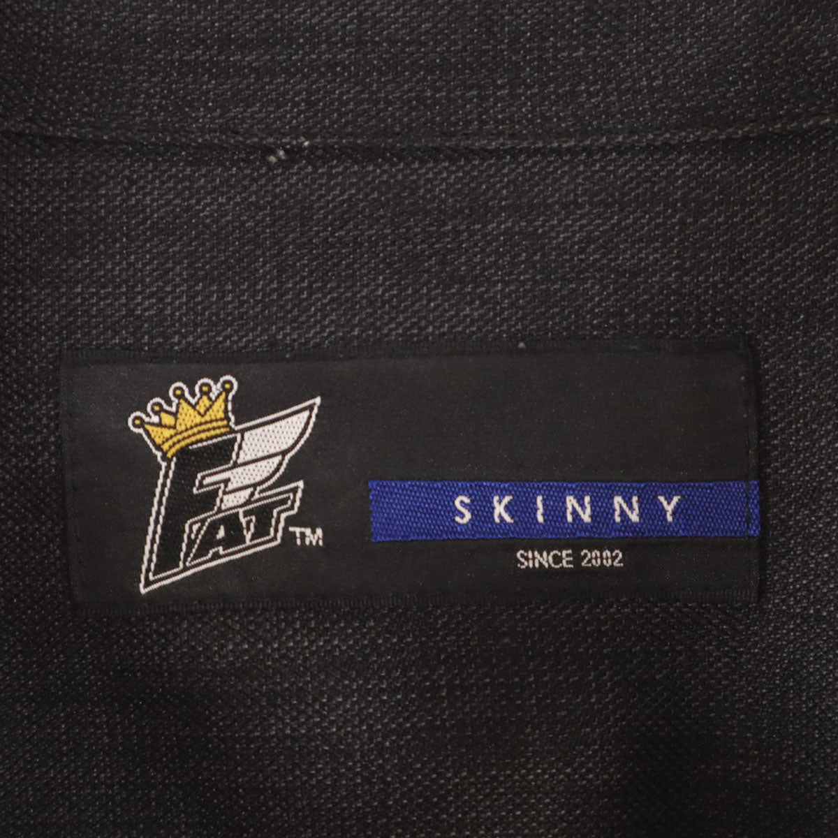 美品 FAT エフエーティー 半袖 GARCIA キューバシャツ SKINNY チャコールグレー メンズ