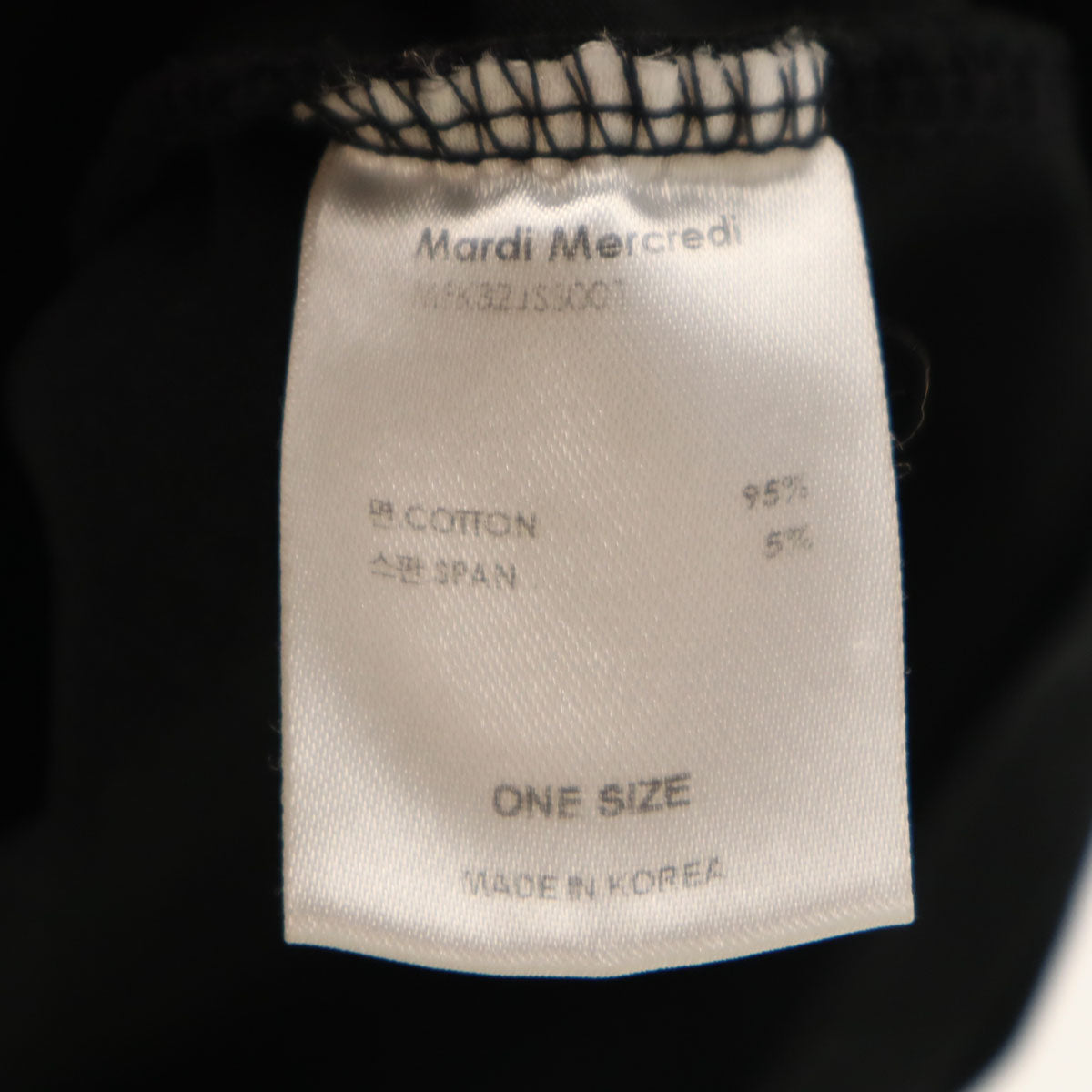 Mardi Mercredi マルディメクルディ 花 半袖 ショート丈 Tシャツ ONE SIZE ブラック レディース