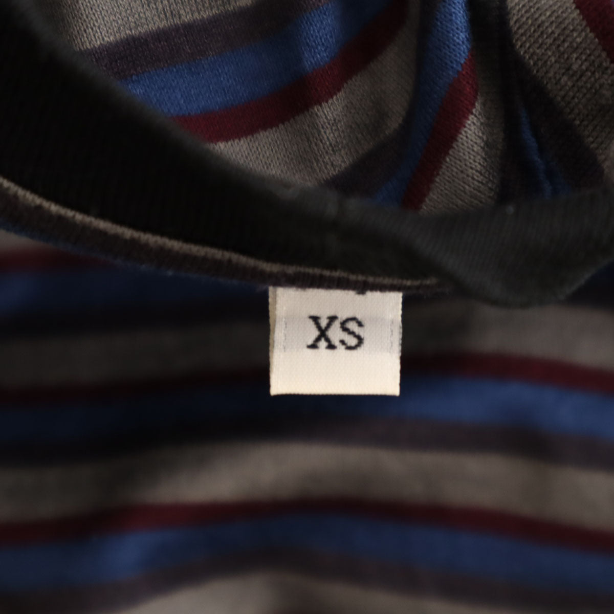 美品 LANVIN ランバン イタリア製 ボーダー柄 半袖 Tシャツ XS グレー メンズ