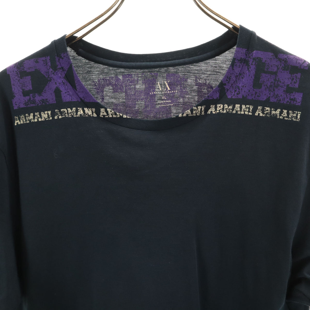 ARMANI EXCHANGE アルマーニエクスチェンジ 半袖 Tシャツ XL ネイビー メンズ