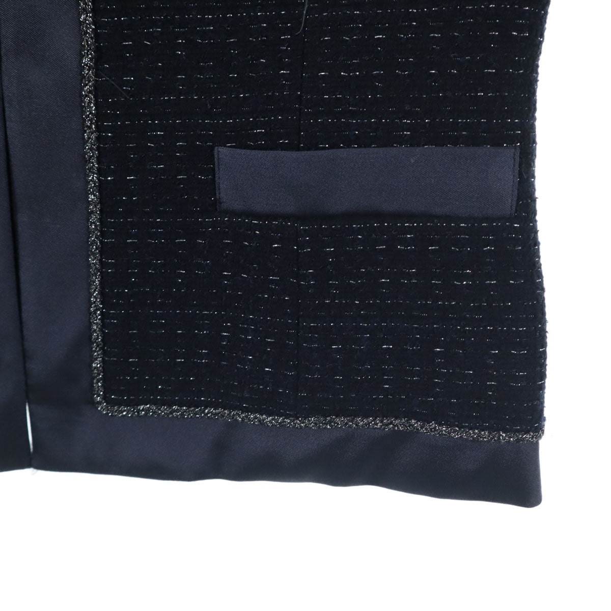 UNITED ARROWS ユナイテッドアローズ ツイードジャケット 38 濃紺 レディース