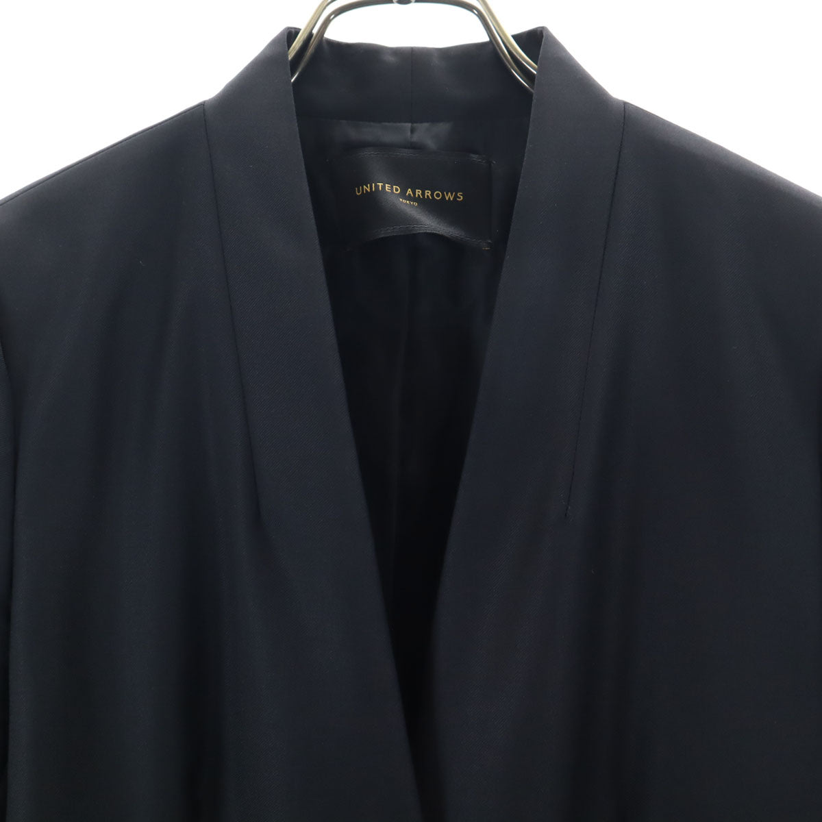 UNITED ARROWS ユナイテッドアローズ 日本製 ジャケット 38 チャコールブラック レディース