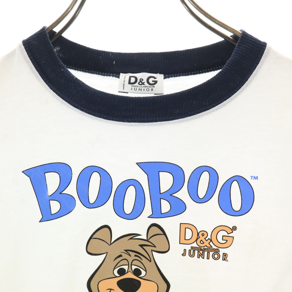D&G DOLCE&GABBANA JUNIOR ディーアンドジードルチェアンドガッバーナ ジュニア イタリア製 BooBoo 半袖 Tシャツ 6 ホワイト キッズ