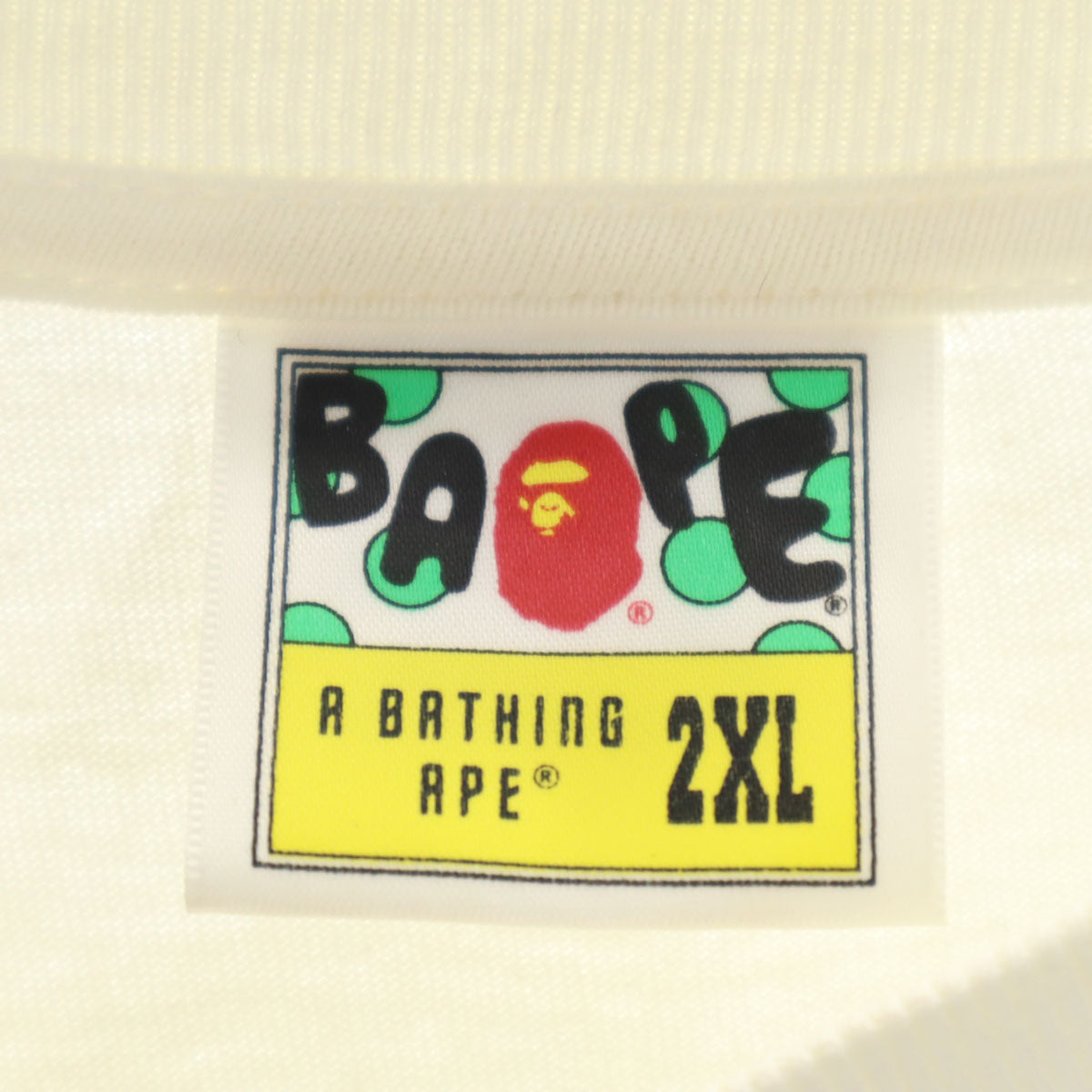 A BATHING APE アベイシングエイプ 半袖 Tシャツ 2XL ホワイト ビッグサイズ メンズ