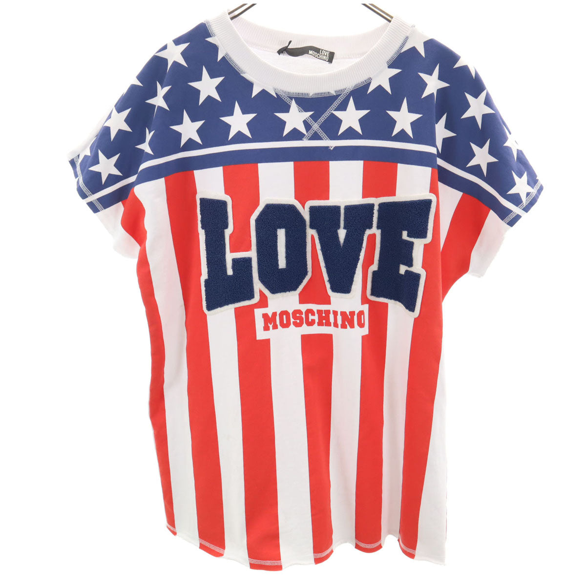 LOVEMOSCHINO ラブモスキーノ フレンチスリーブ スウェット M ホワイト レディース