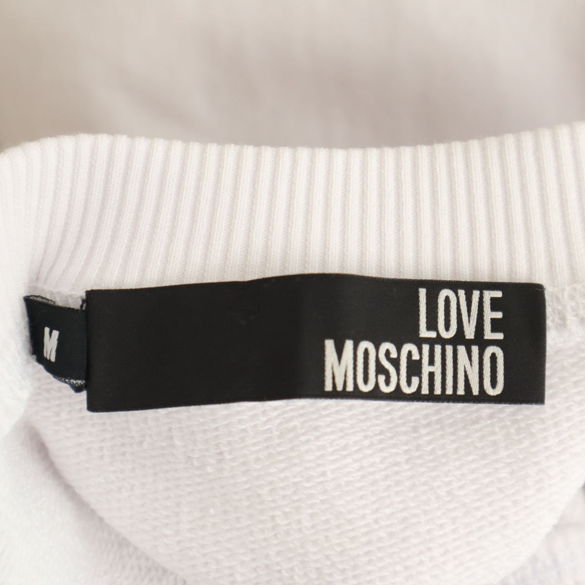 LOVEMOSCHINO ラブモスキーノ フレンチスリーブ スウェット M ホワイト レディース