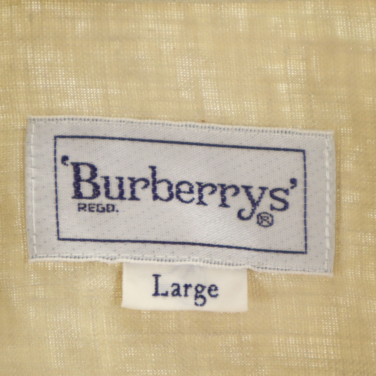 Burberrys バーバリーズ 90s リネン オールド 半袖 オープンカラーシャツ L ベージュ メンズ