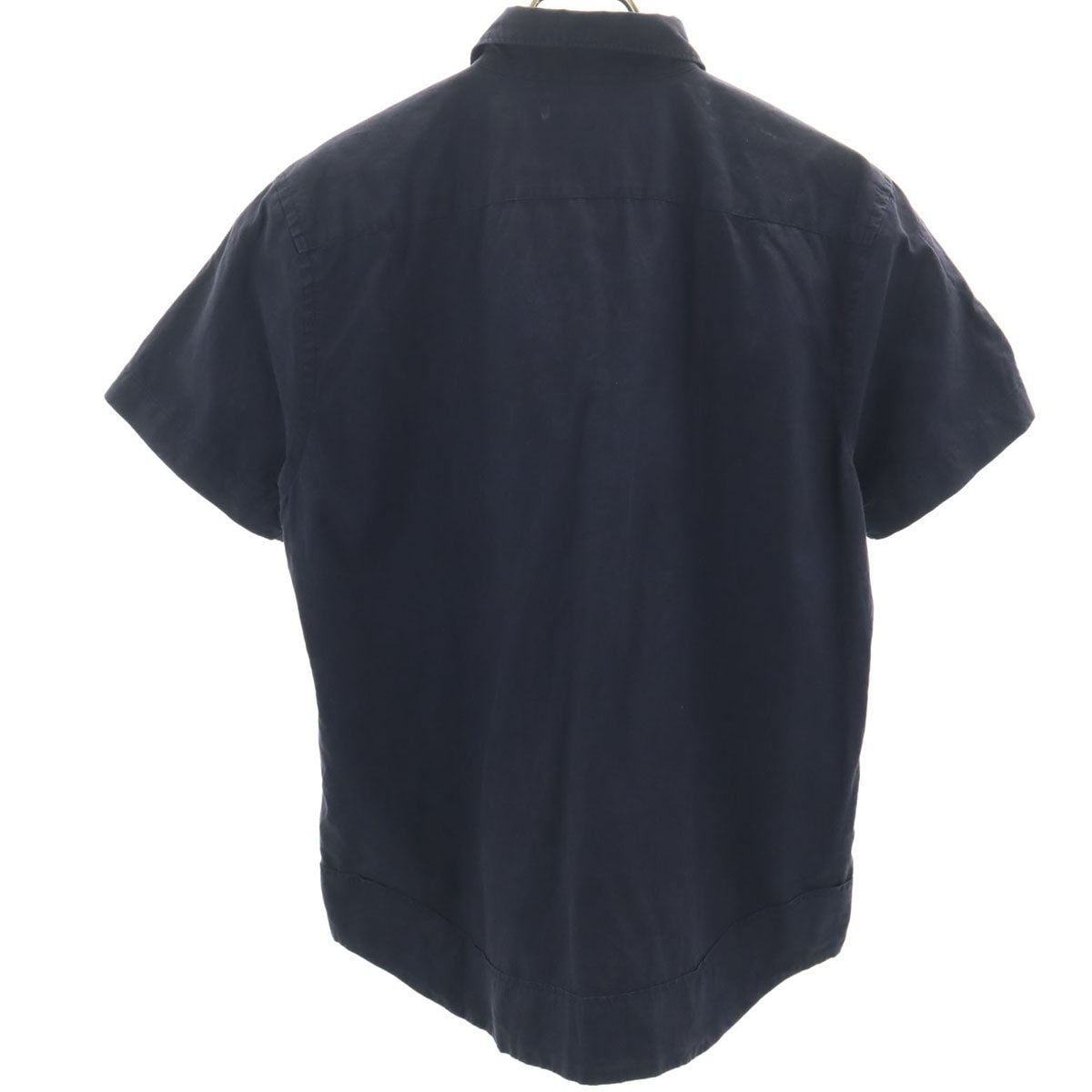 COMME des GARCONS HOMME PLUS コムデギャルソンオムプリュス 2001年 日本製 半袖 シャツ L ネイビー メンズ