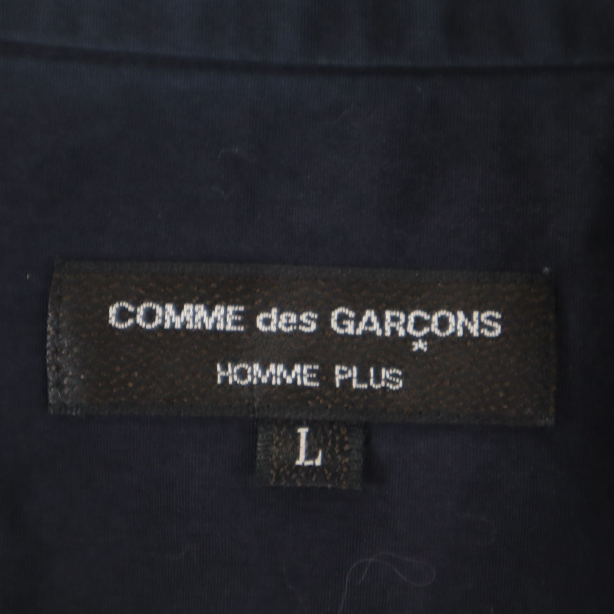 COMME des GARCONS HOMME PLUS コムデギャルソンオムプリュス 2001年 日本製 半袖 シャツ L ネイビー メンズ