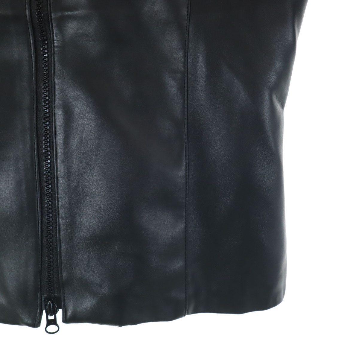 Release フェイク レザージャケット ブラック レディース