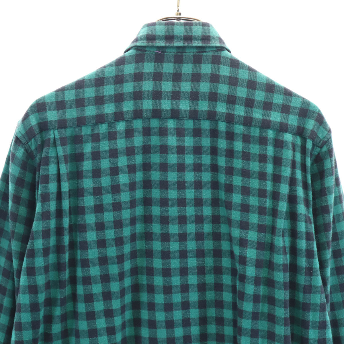 STUSSY ステューシー チェック柄 長袖 コットン ネルシャツ S グリーン メンズ