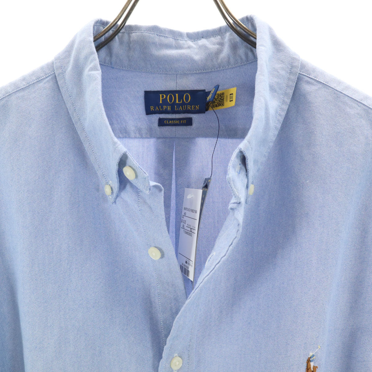 未使用 POLO RALPH LAUREN ポロラルフローレン 長袖 ボタンダウンシャツ XXL ネイビー系 ビックサイズ メンズ