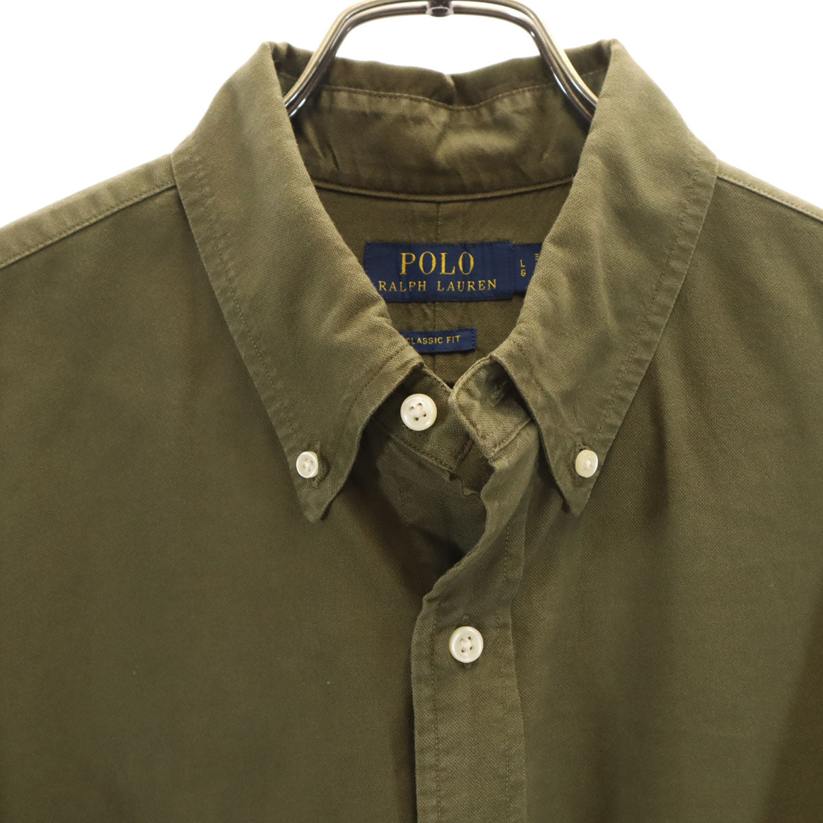 POLO RALPH LAUREN ポロラルフローレン 長袖 ボタンダウンシャツ L カーキ メンズ