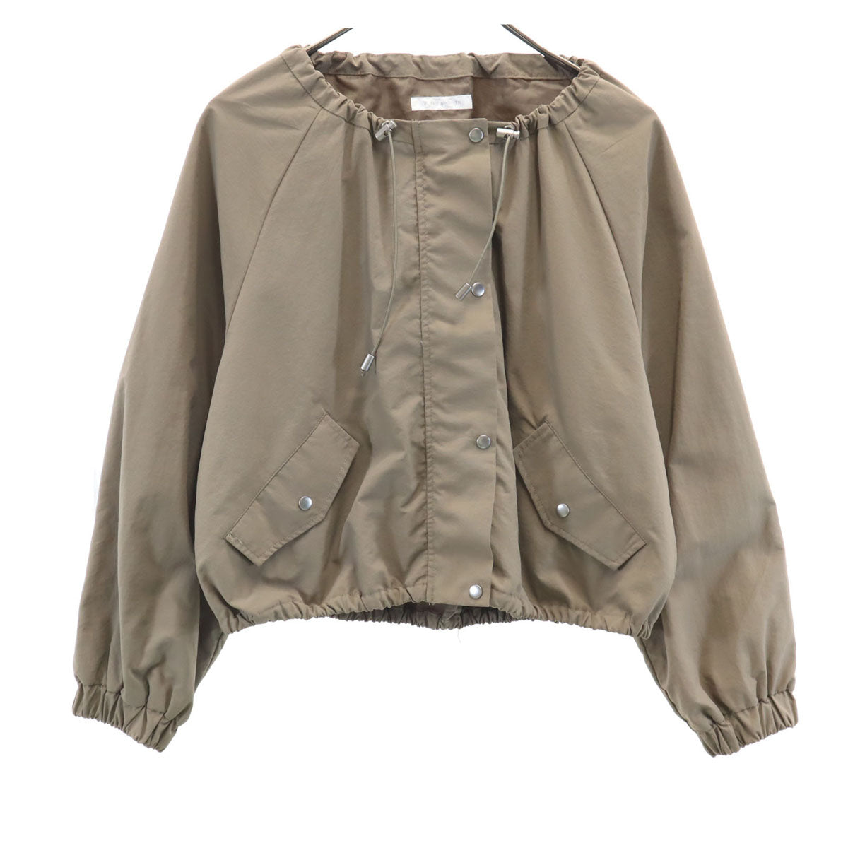 THE SHOP TK ザショップティーケー ノーカラードロスト ブルゾン S アッシュブラウン系 レディース