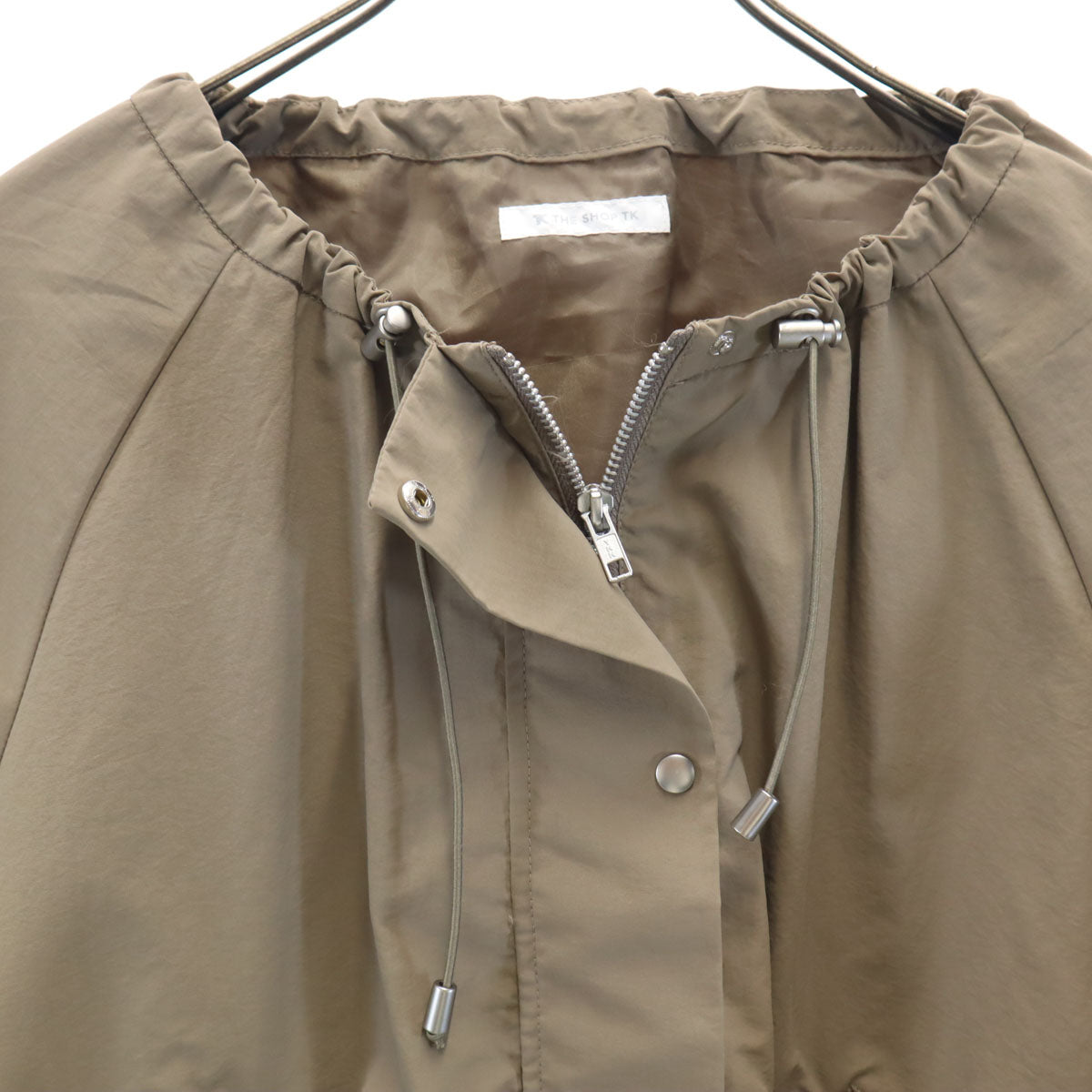 THE SHOP TK ザショップティーケー ノーカラードロスト ブルゾン S アッシュブラウン系 レディース