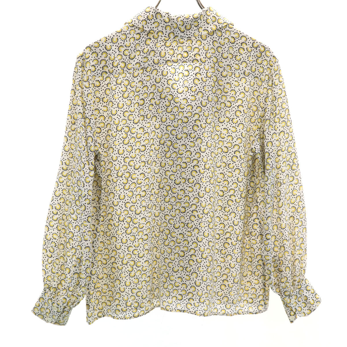 【美品】CELINE セリーヌ リネン シルク シャツ フィービー期 フランス製 CELINE セリーヌ 90s イタリア製 フィービー期 総柄 長袖 ボウタイ