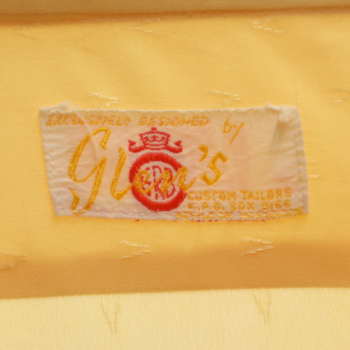 70s ヴィンテージ 長袖 シャツ イエロー メンズ