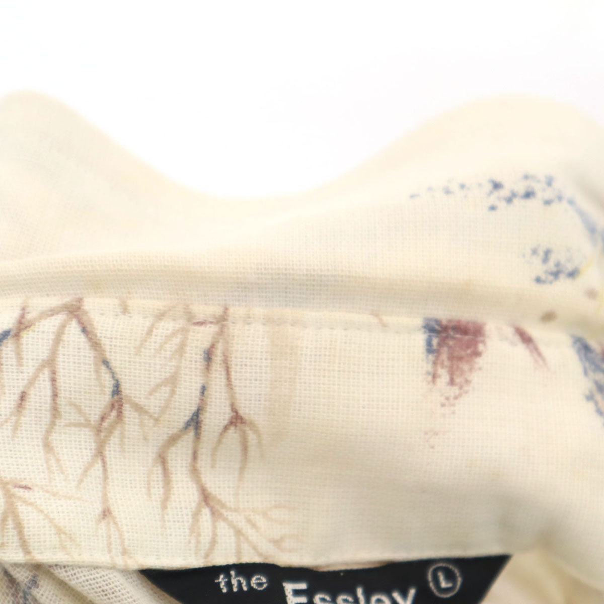 70s ヴィンテージ 総柄 長袖 シャツ L ベージュ メンズ