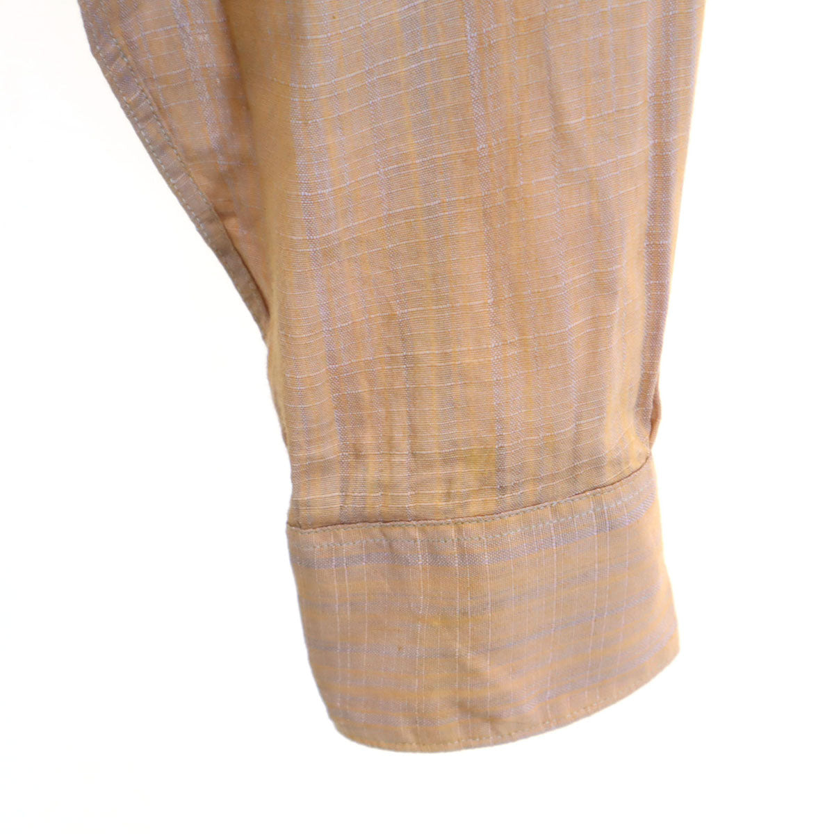 ビーブイディー 60s ヴィンテージ チェック柄 長袖 コットンシャツ M オレンジ メンズ