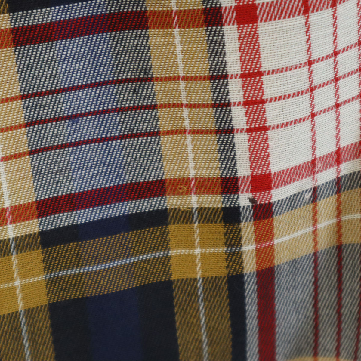 ドネガル 60s 70s ヴィンテージ チェック柄 長袖 コットンシャツ M イエロー メンズ