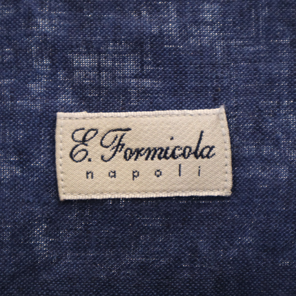 ERRICO FORMICOLA エッリコ フォルミコラ BEAMS ビームス別注 イタリア製 リネン 長袖 オープンカラーシャツ 16-41 ネイビー メンズ