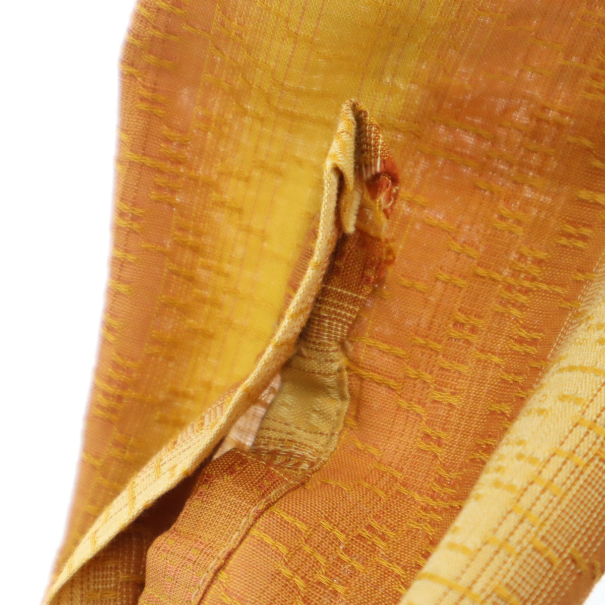 VINTAGE ヴィンテージ 70s ストライプ柄 長袖 ウエスタンシャツ 16/33 オレンジ メンズ