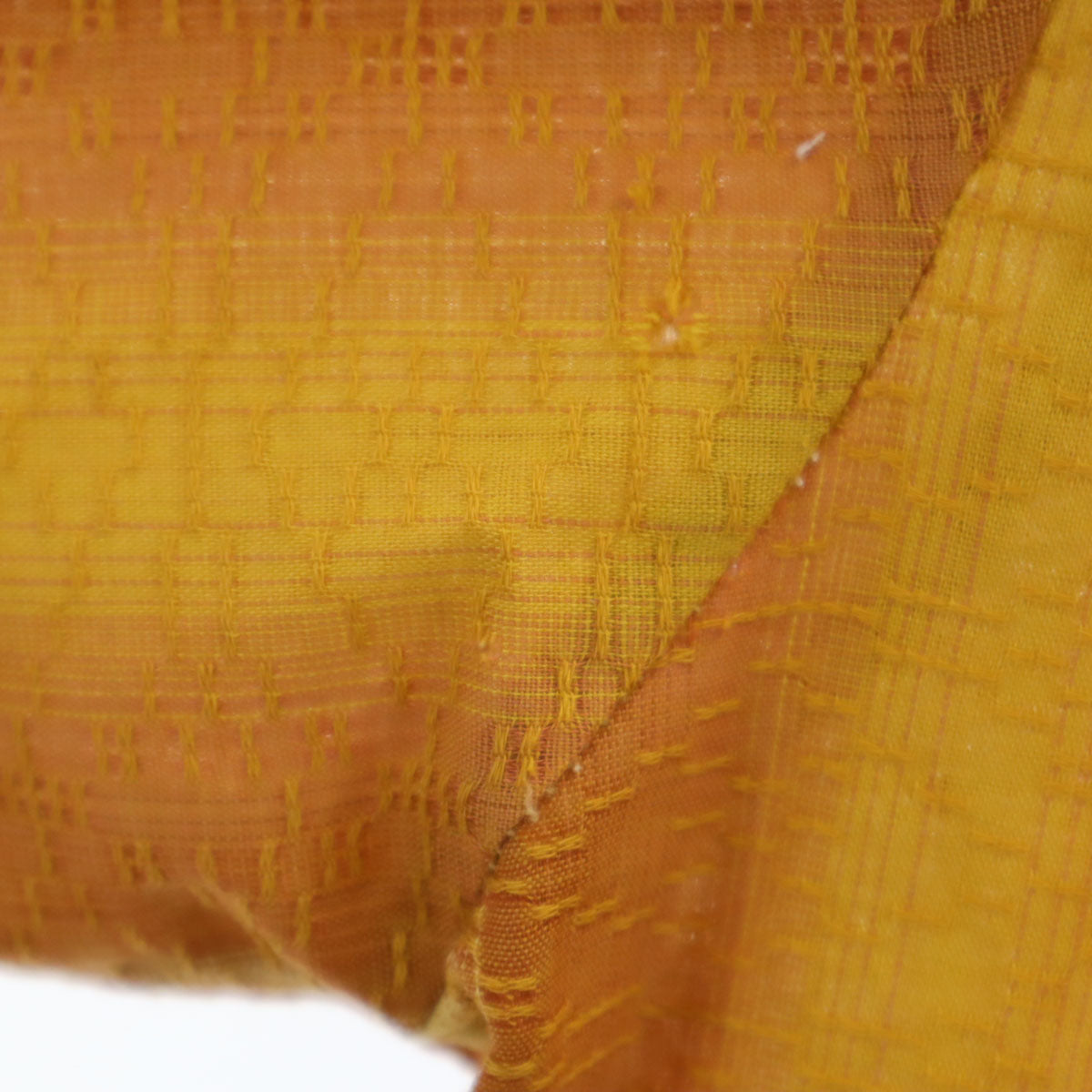 VINTAGE ヴィンテージ 70s ストライプ柄 長袖 ウエスタンシャツ 16/33 オレンジ メンズ