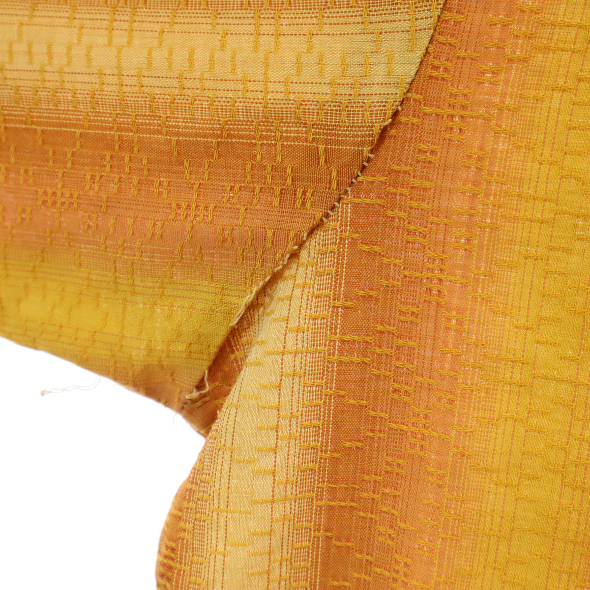 VINTAGE ヴィンテージ 70s ストライプ柄 長袖 ウエスタンシャツ 16/33 オレンジ メンズ