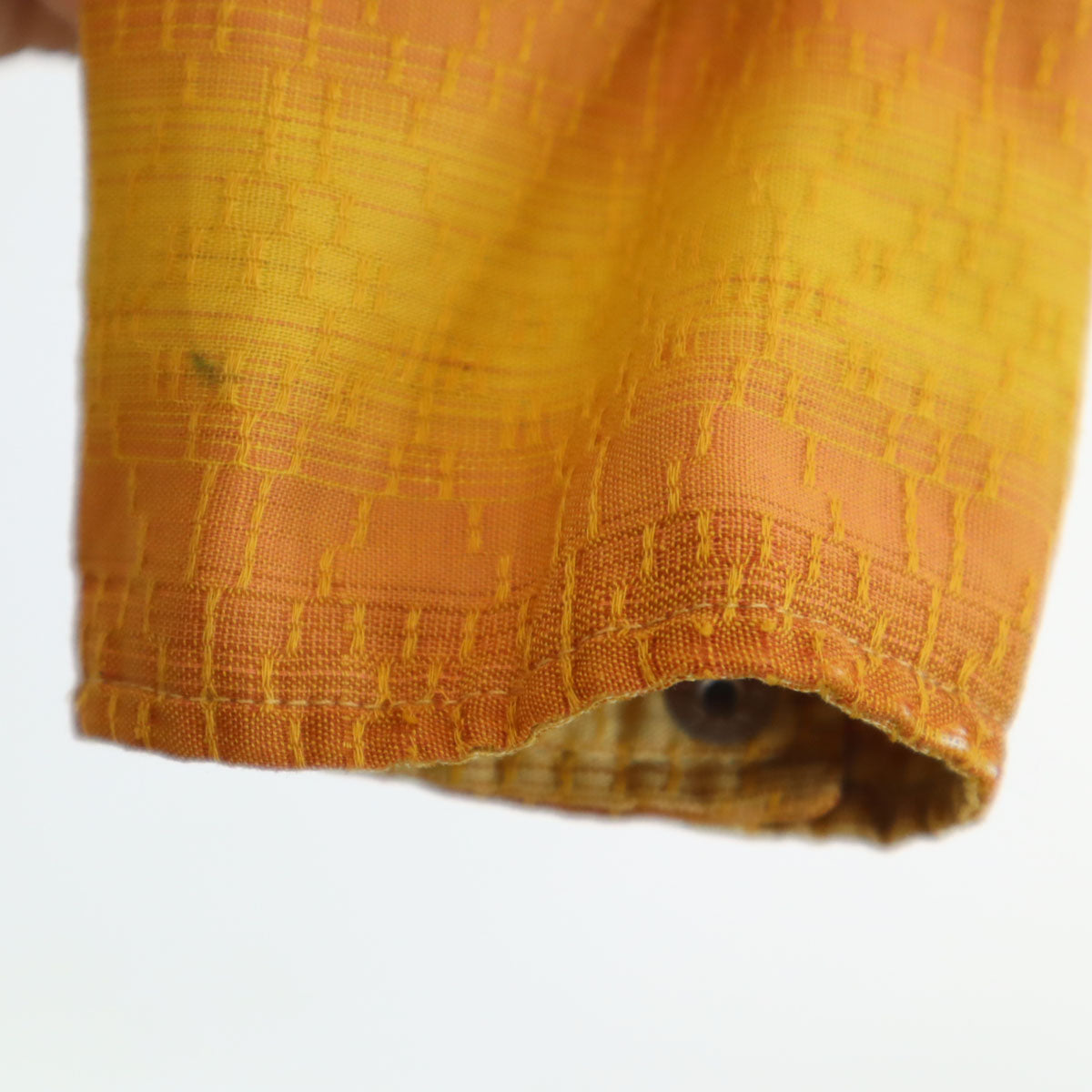 VINTAGE ヴィンテージ 70s ストライプ柄 長袖 ウエスタンシャツ 16/33 オレンジ メンズ