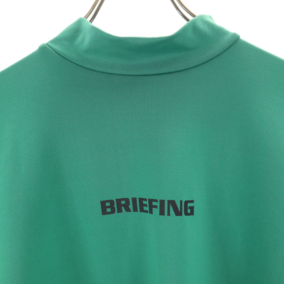 BRIEFING ブリーフィング 日本製 ゴルフ 半袖 モックネック Tシャツ M グリーン メンズ