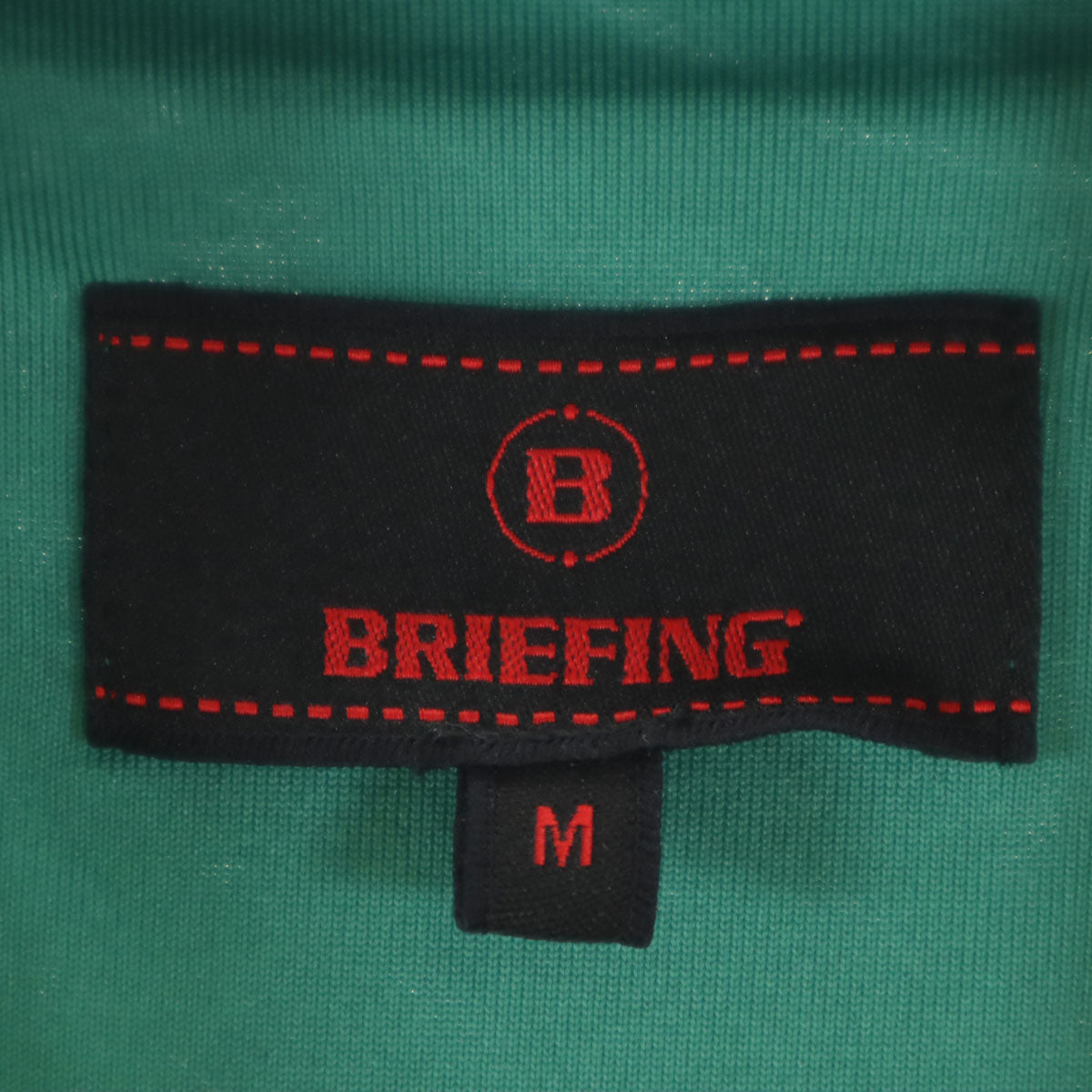 BRIEFING ブリーフィング 日本製 ゴルフ 半袖 モックネック Tシャツ M グリーン メンズ
