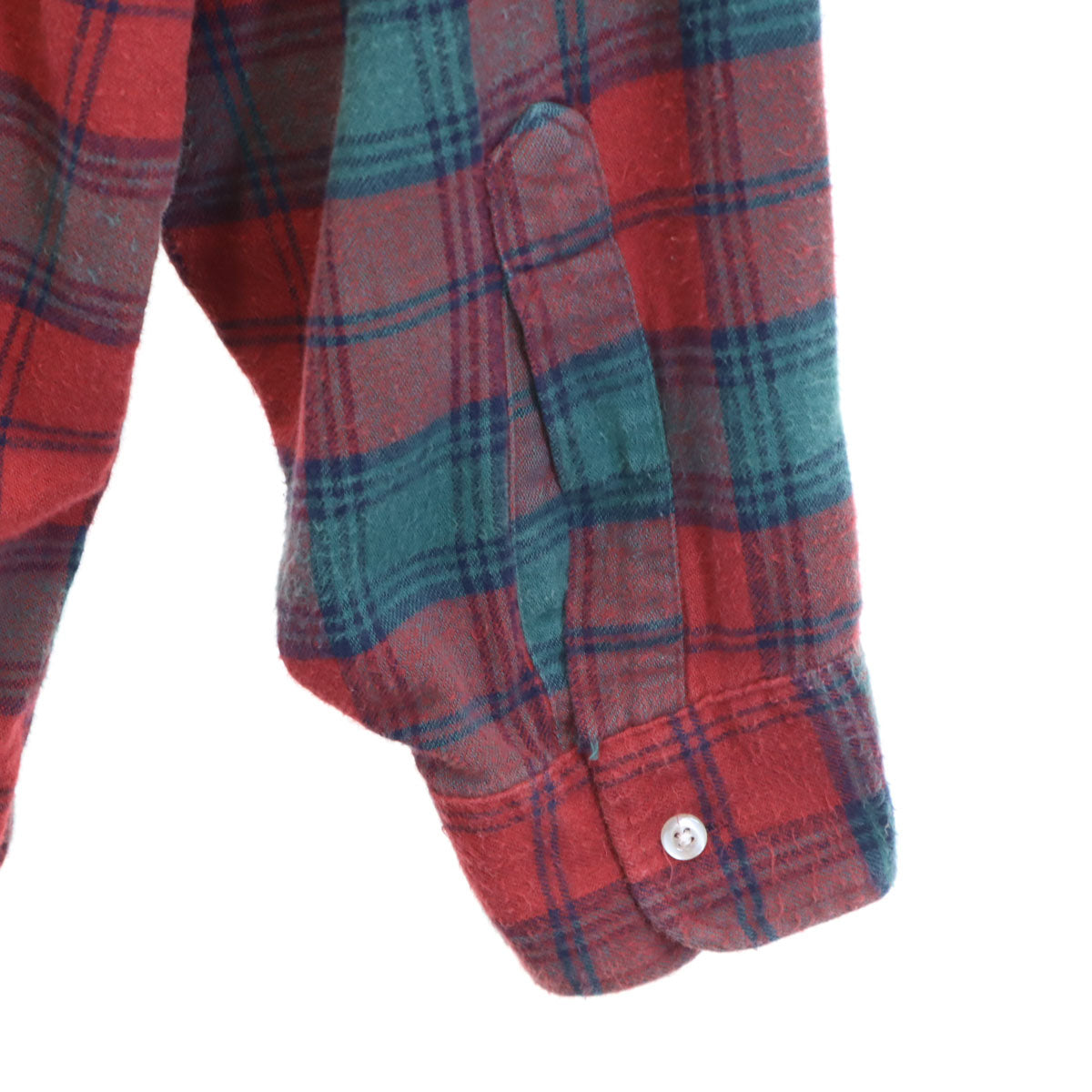 L.L.Bean エルエルビーン 80s ヴィンテージ USA製 チェック柄 長袖 コットンシャツ XL レッド メンズ