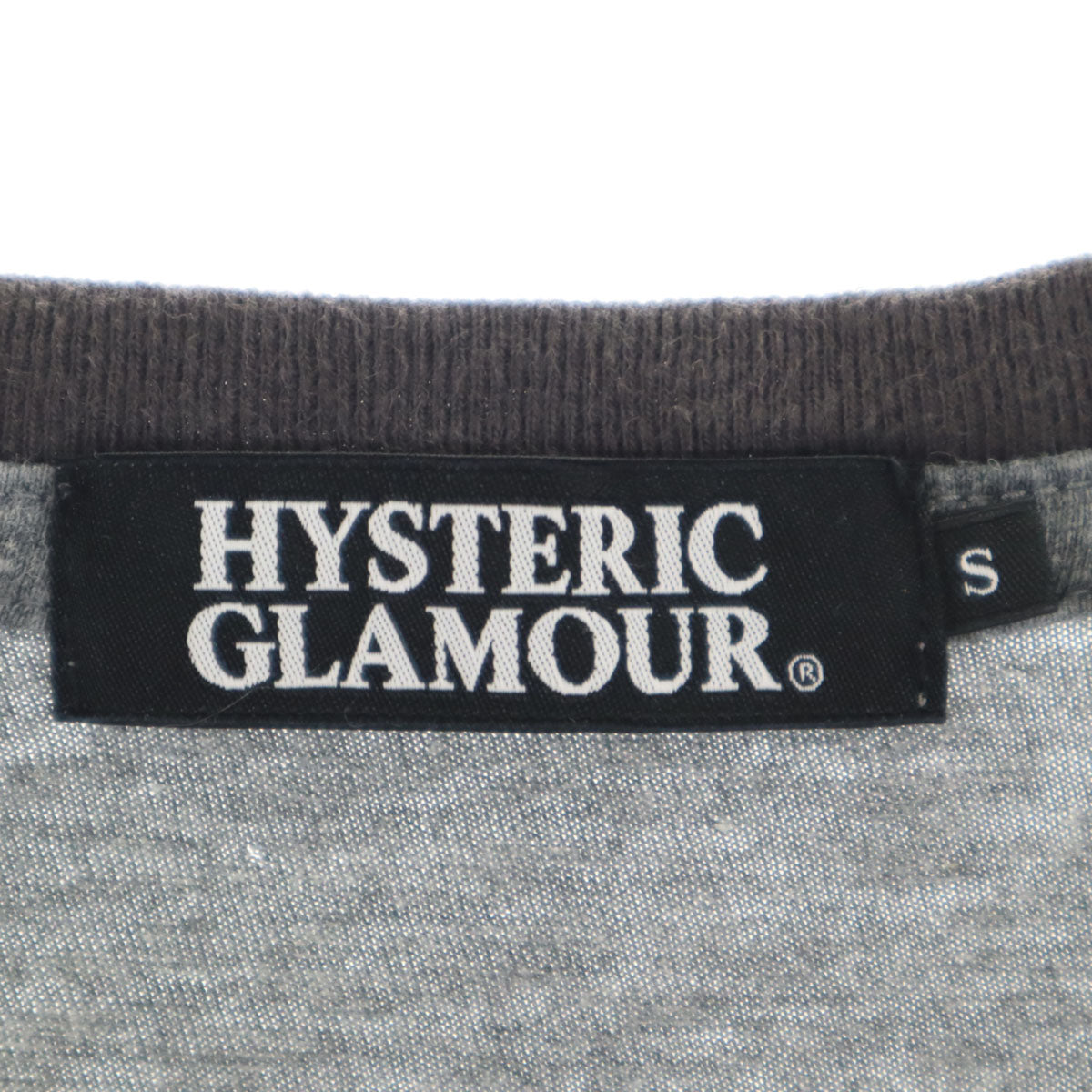HYSTERIC GLAMOUR ヒステリックグラマー 日本製 5分袖 Tシャツ S グレー メンズ