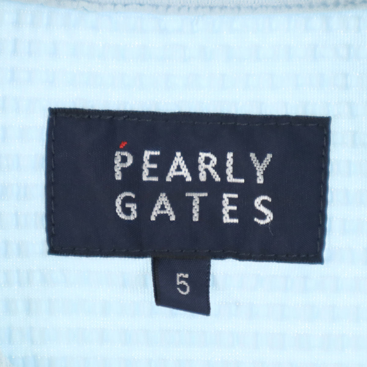 PEARLY GATES パーリーゲイツ ゴルフ 半袖 シアサッカー ポロシャツ 5 水色 メンズ