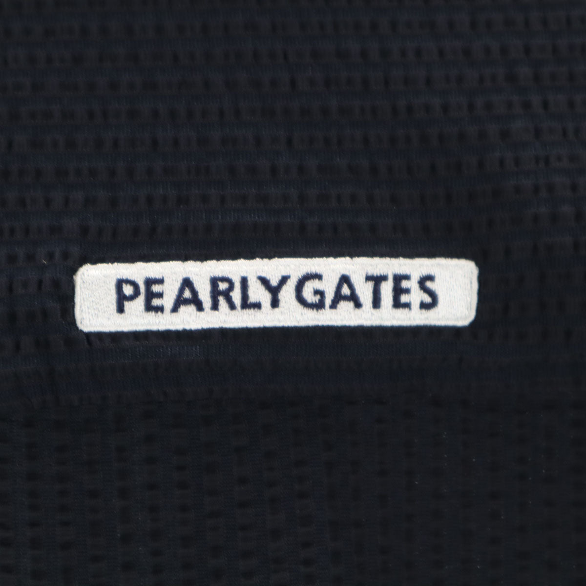 美品 PEARLY GATES パーリーゲイツ ゴルフ 半袖 シアサッカー ポロシャツ 5 濃紺 メンズ