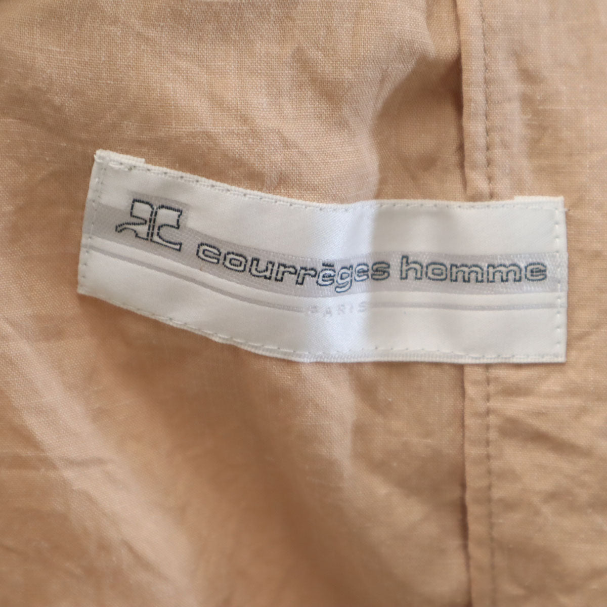 courreges クレージュ リネンブレンド 日本製 ジャケット L オレンジ系 homme メンズ