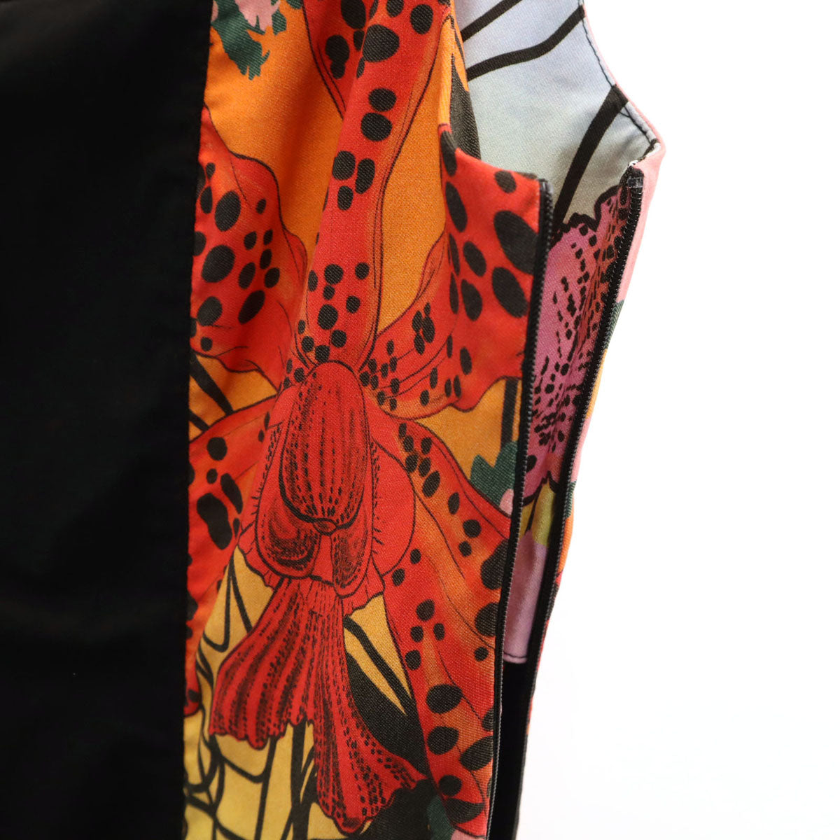 未使用 Desigual デシグアル MONSIEUR CHRISTIAN LACROIX ムッシュ・クリスチャン・ラクロワ コラボ ノースリーブ ワンピース M ブラック レディース