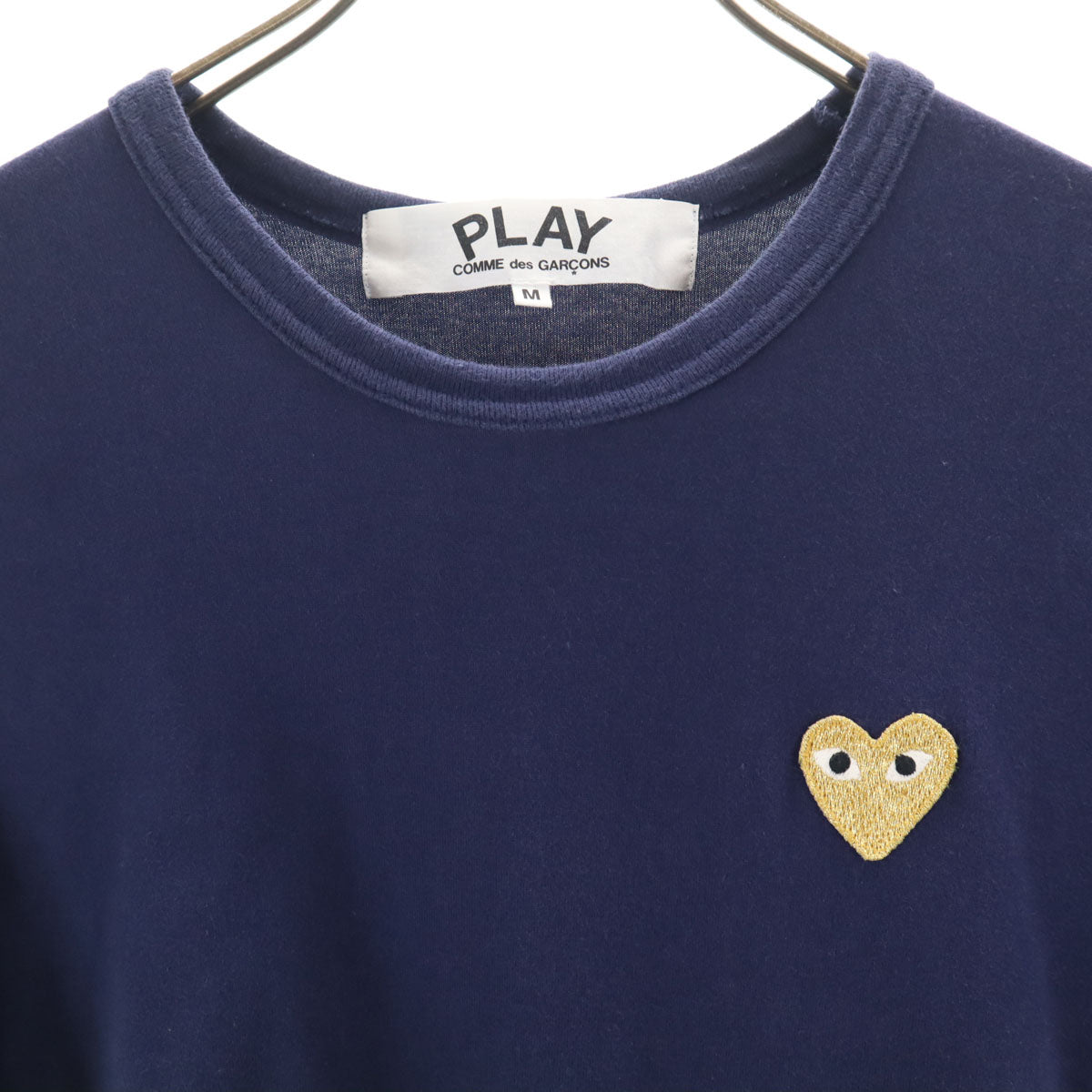 PLAY COMME des GARCONS プレイコムデギャルソン 2022年 日本製 半袖 Tシャツ M ネイビー レディース