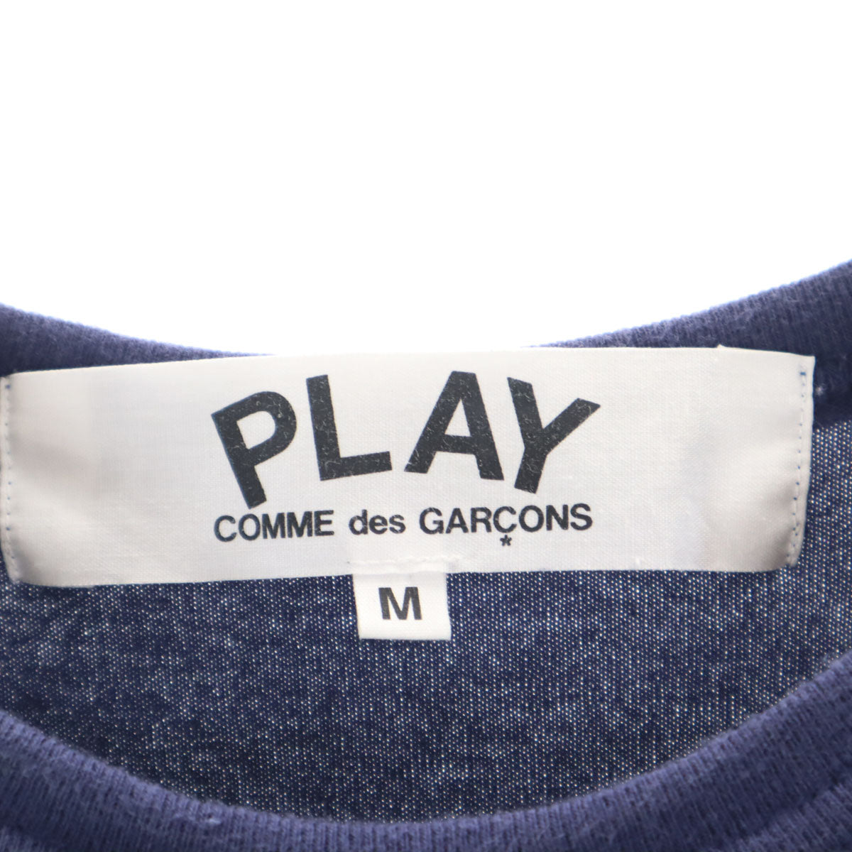 PLAY COMME des GARCONS プレイコムデギャルソン 2022年 日本製 半袖 Tシャツ M ネイビー レディース