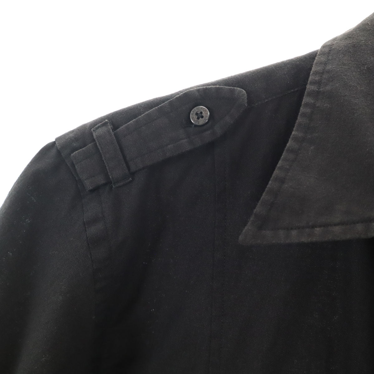 BURBERRY BLACK LABEL バーバリーブラックレーベル 半袖 ミリタリーシャツ 3 ブラック 三陽商会 メンズ