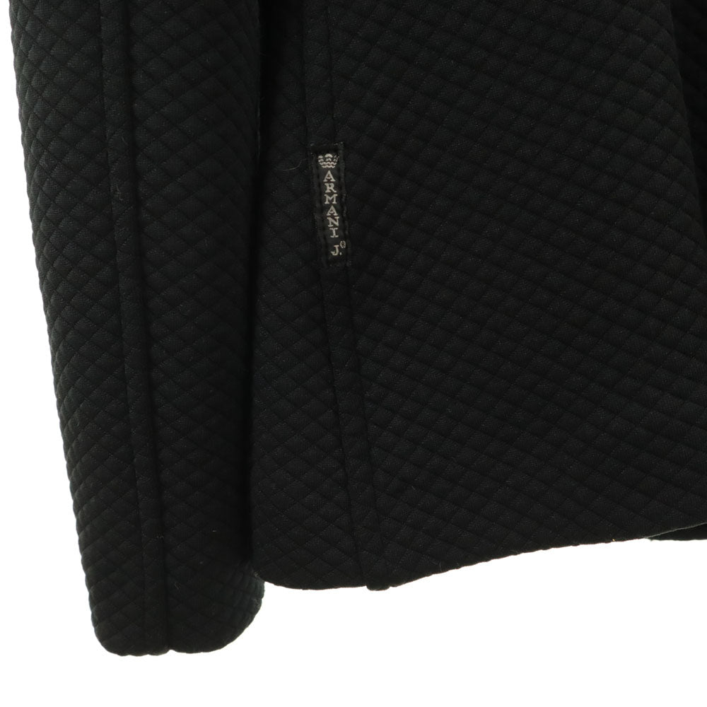 ARMANI JEANS アルマーニジーンズ 90s オールド キルティング テーラードジャケット 40 チャコールブラック ブレザー レディース